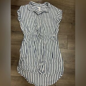 Striped Blue and White Women's Dress